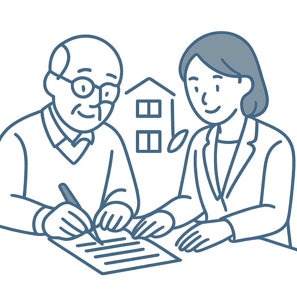 入居手続きの様子